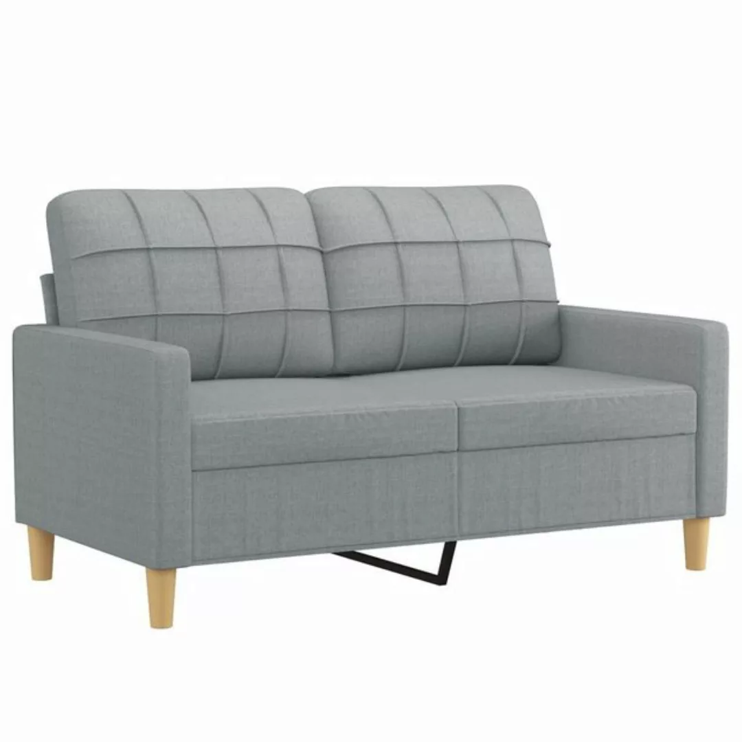 vidaXL Sofa 2-Sitzer-Sofa Couch Hellgrau 120 cm Stoff günstig online kaufen