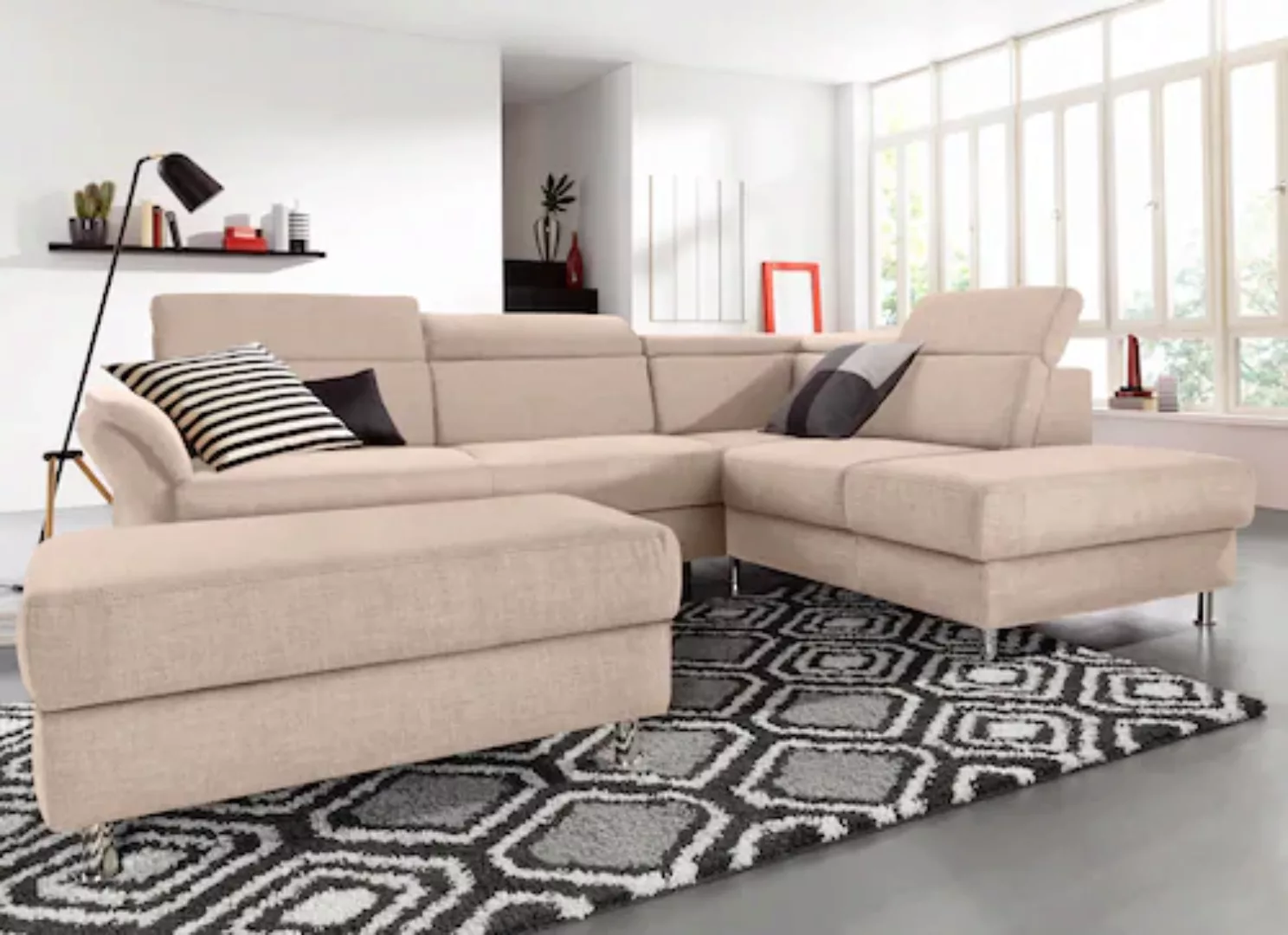 sit&more Ecksofa »Avignon L-Form«, inklusive Kopfteilverstellung, wahlweise günstig online kaufen