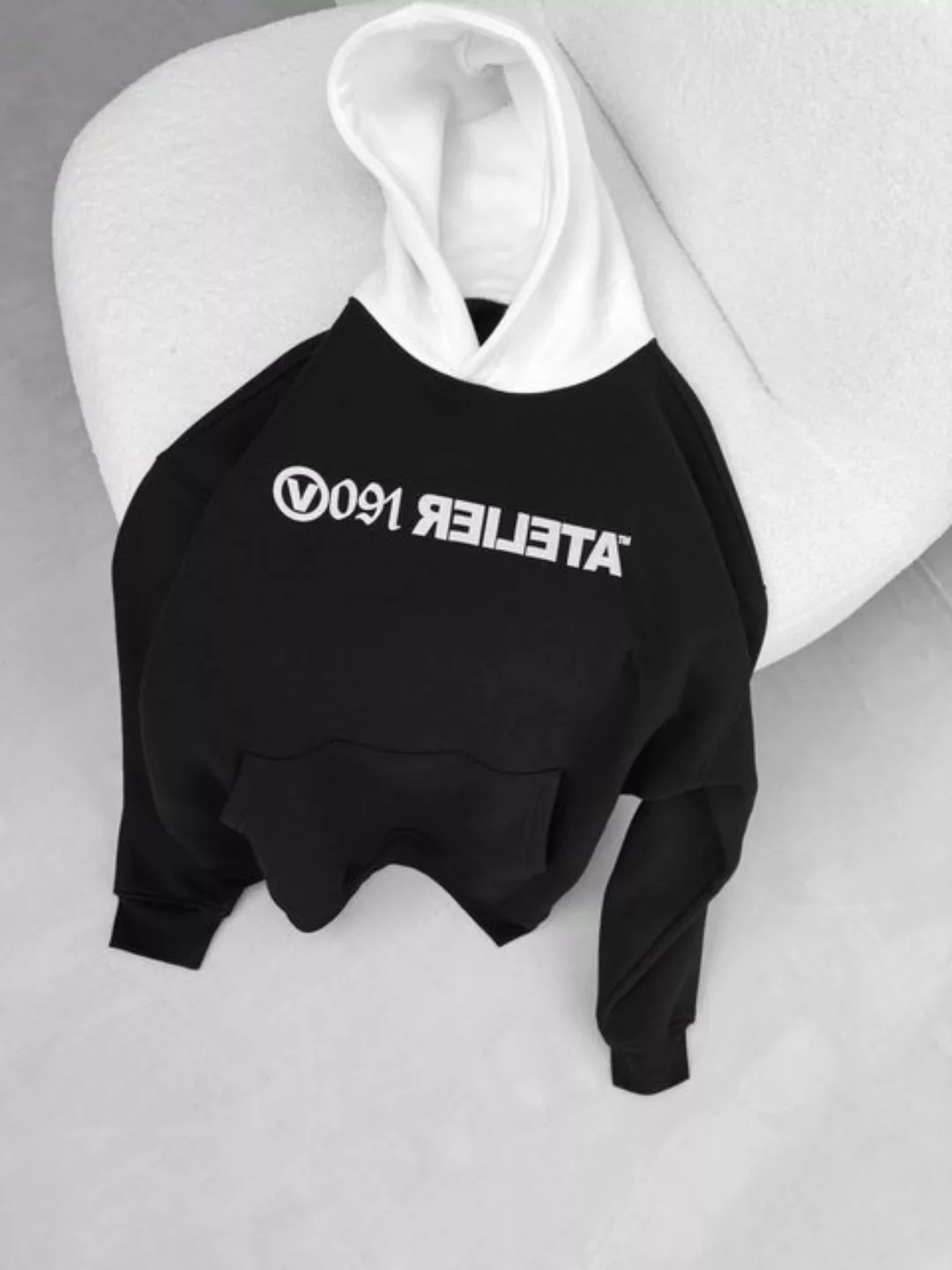 Abluka Hoodie OVERSIZE FLEECE HOODIE BLACK günstig online kaufen