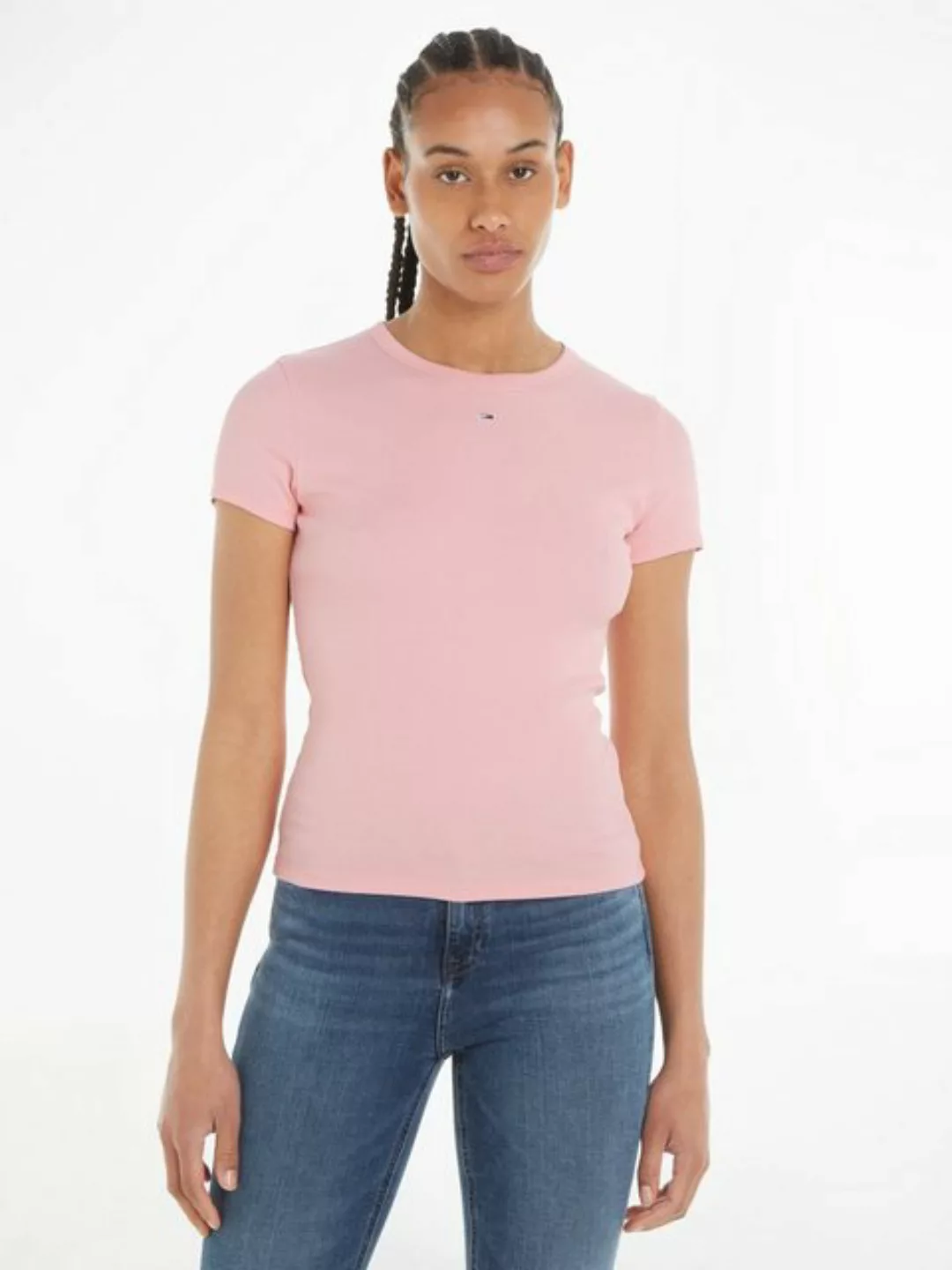 Tommy Jeans T-Shirt TJW SLIM ESSENTIAL RIB SS mit gerippter Struktur günstig online kaufen