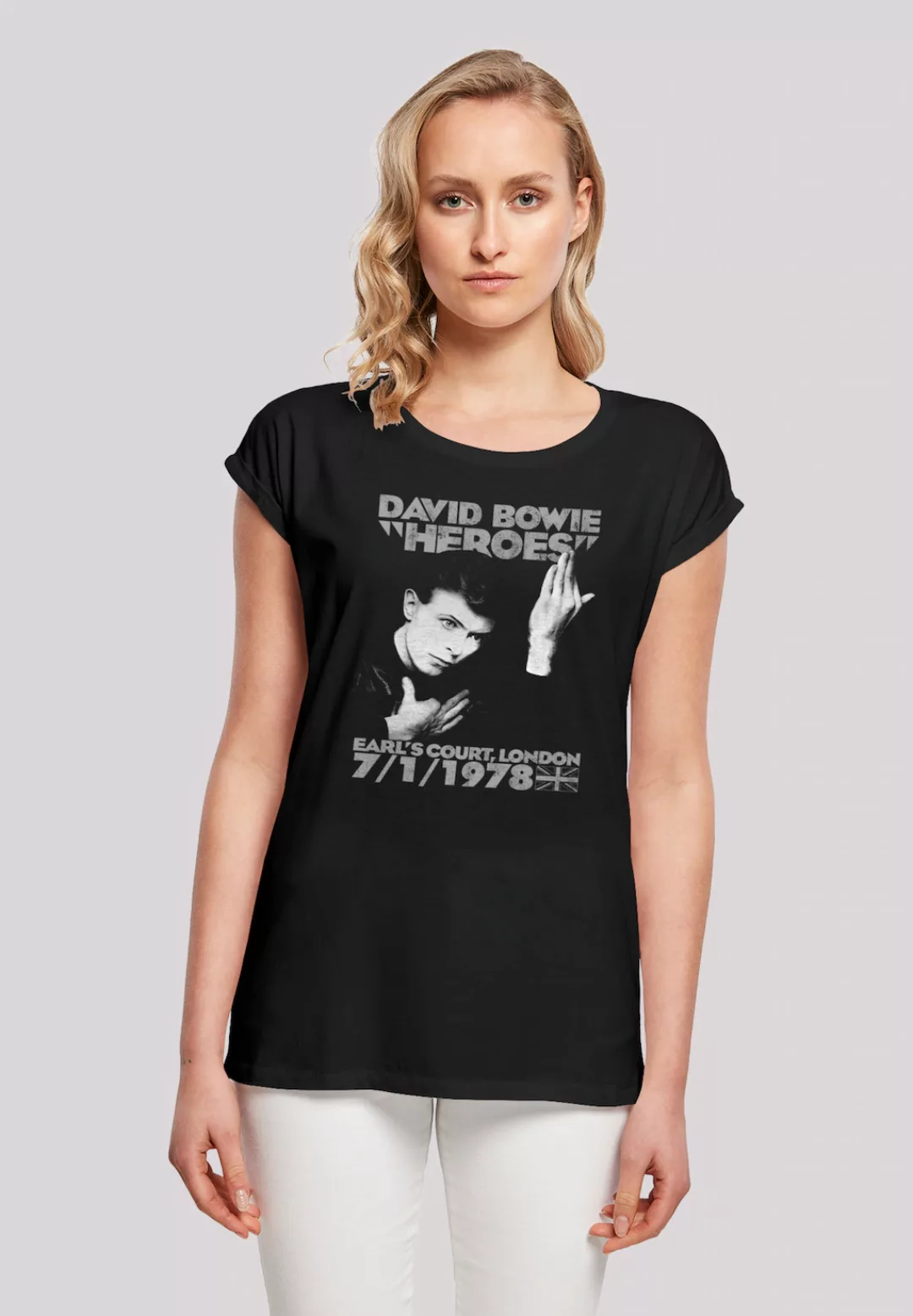 F4NT4STIC T-Shirt "David Bowie Earls Court Heroes", Print günstig online kaufen