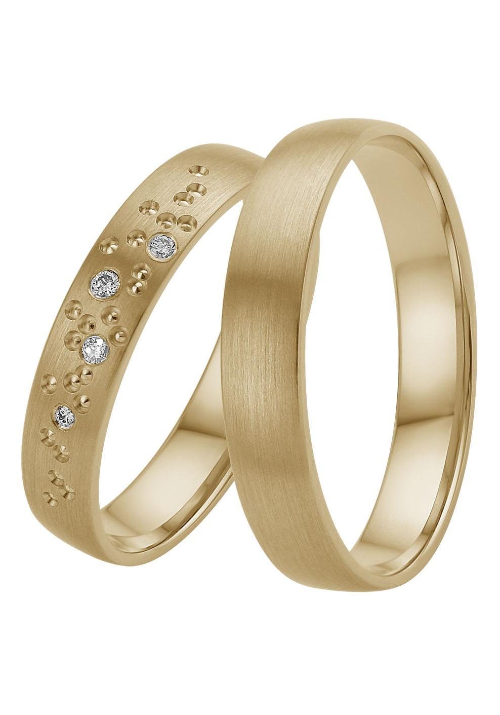 Firetti Trauring "Schmuck Geschenk Gold 375 Hochzeit Ehering "LIEBE" Sterne günstig online kaufen