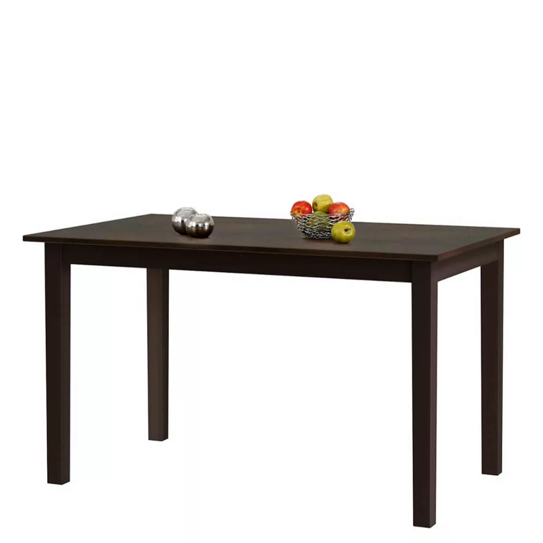 Küchen Tisch Schwarzbraun im Landhausstil 120 cm breit günstig online kaufen