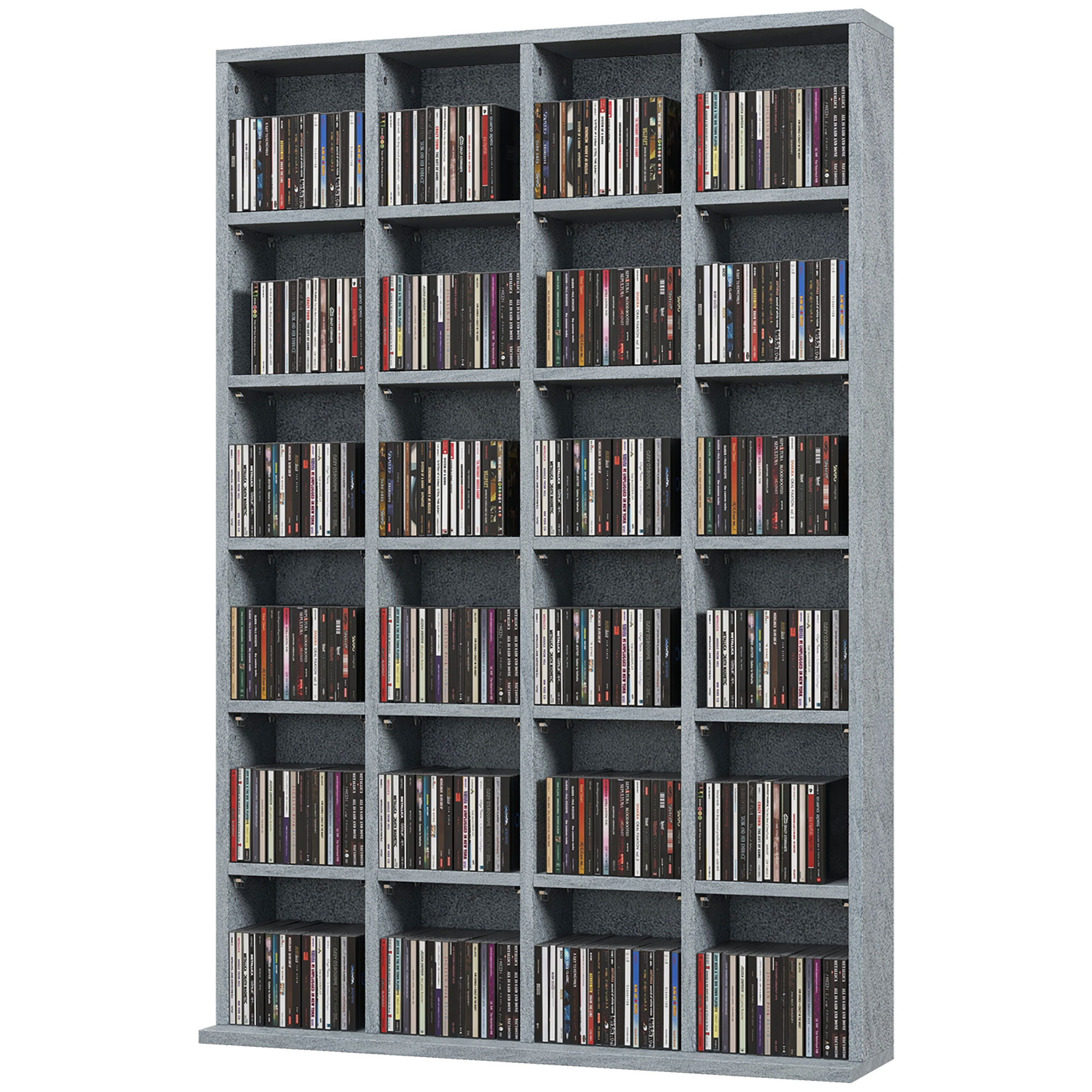 HOMCOM CD- und DVD-Aufbewahrung, Multimedia-Aufbewahrungsmöbel mit 24 Fäche günstig online kaufen