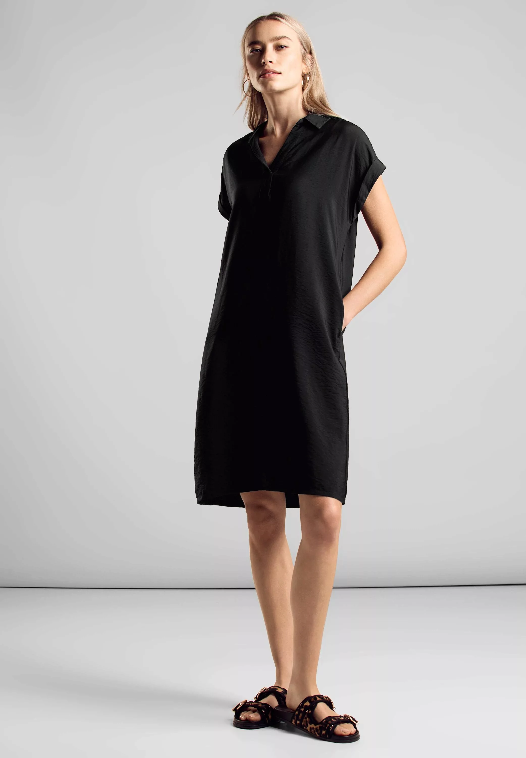 STREET ONE Sommerkleid LTD QR Viscose Shirt Dress_sol günstig online kaufen