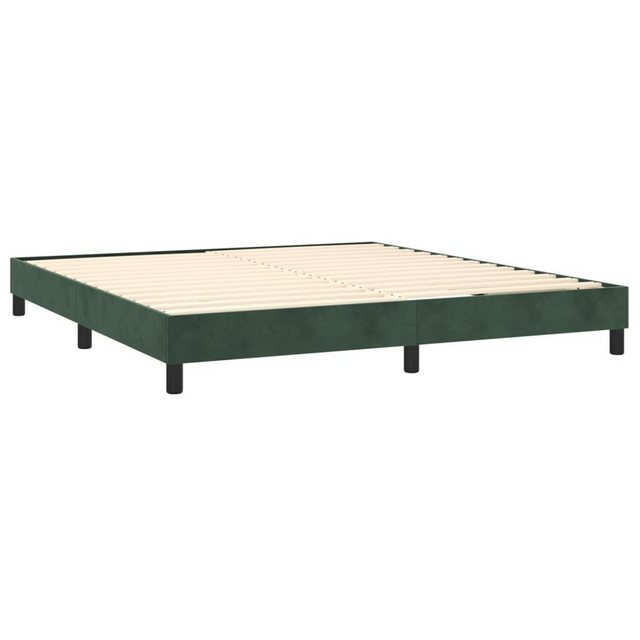 furnicato Bett Boxspringbett mit Matratze Dunkelgrün 160x200 cm Samt (1-tlg günstig online kaufen