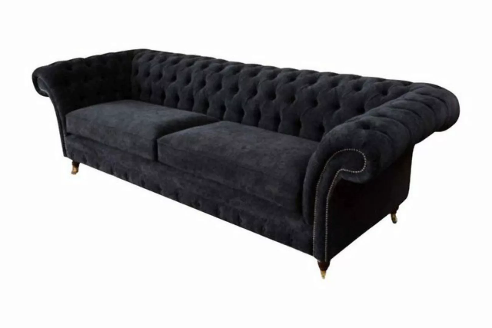 Xlmoebel Sofa Drei-Plätze Sofa Polsterung Schwarz 3-Sitzer Wohnmöbel Stil, günstig online kaufen