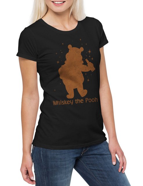 Urban Backwoods Print-Shirt Whiskey the Pooh Damen T-Shirt Costume Karneval günstig online kaufen