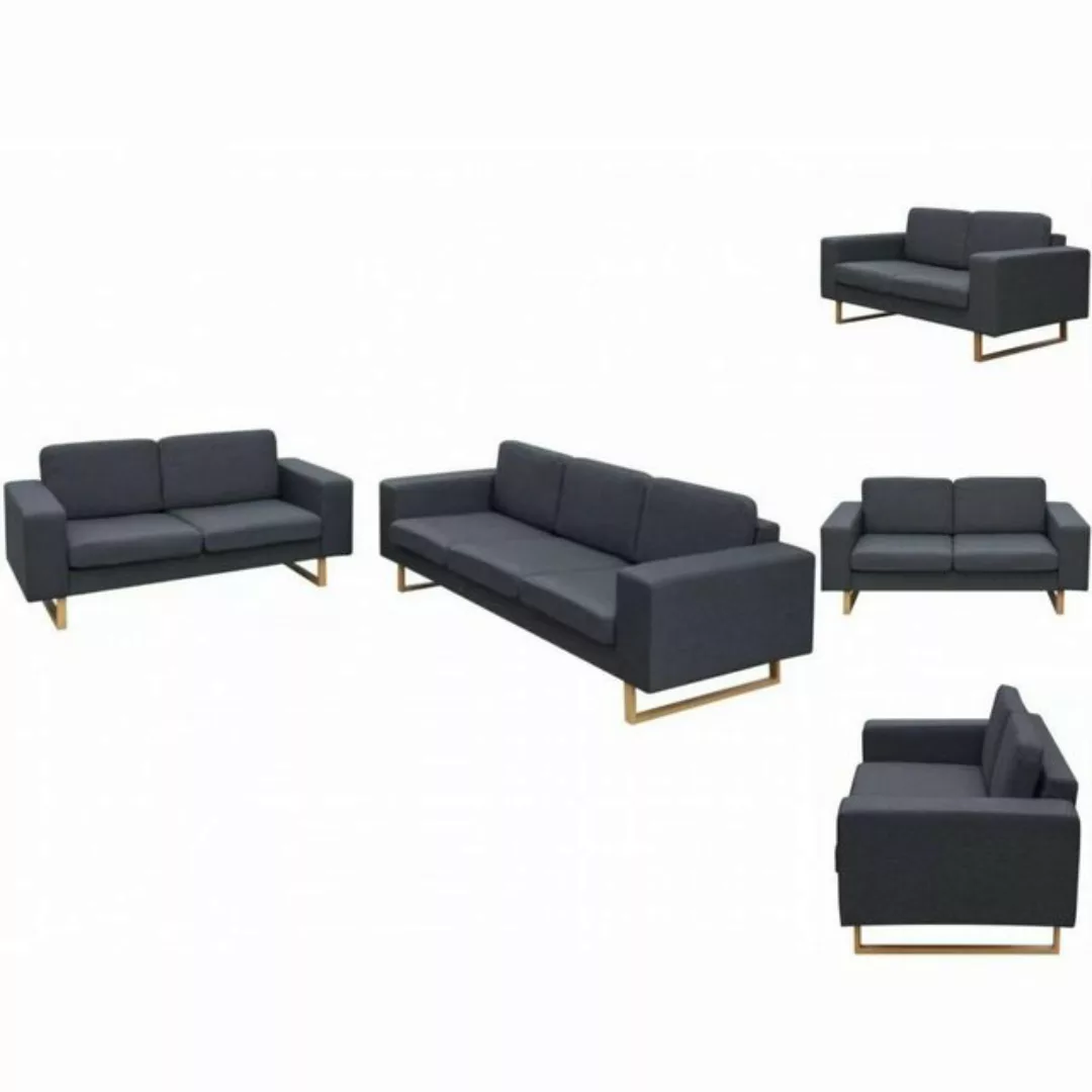 2-sitzer Und 3-sitzer Sofa Set Dunkelgrau günstig online kaufen