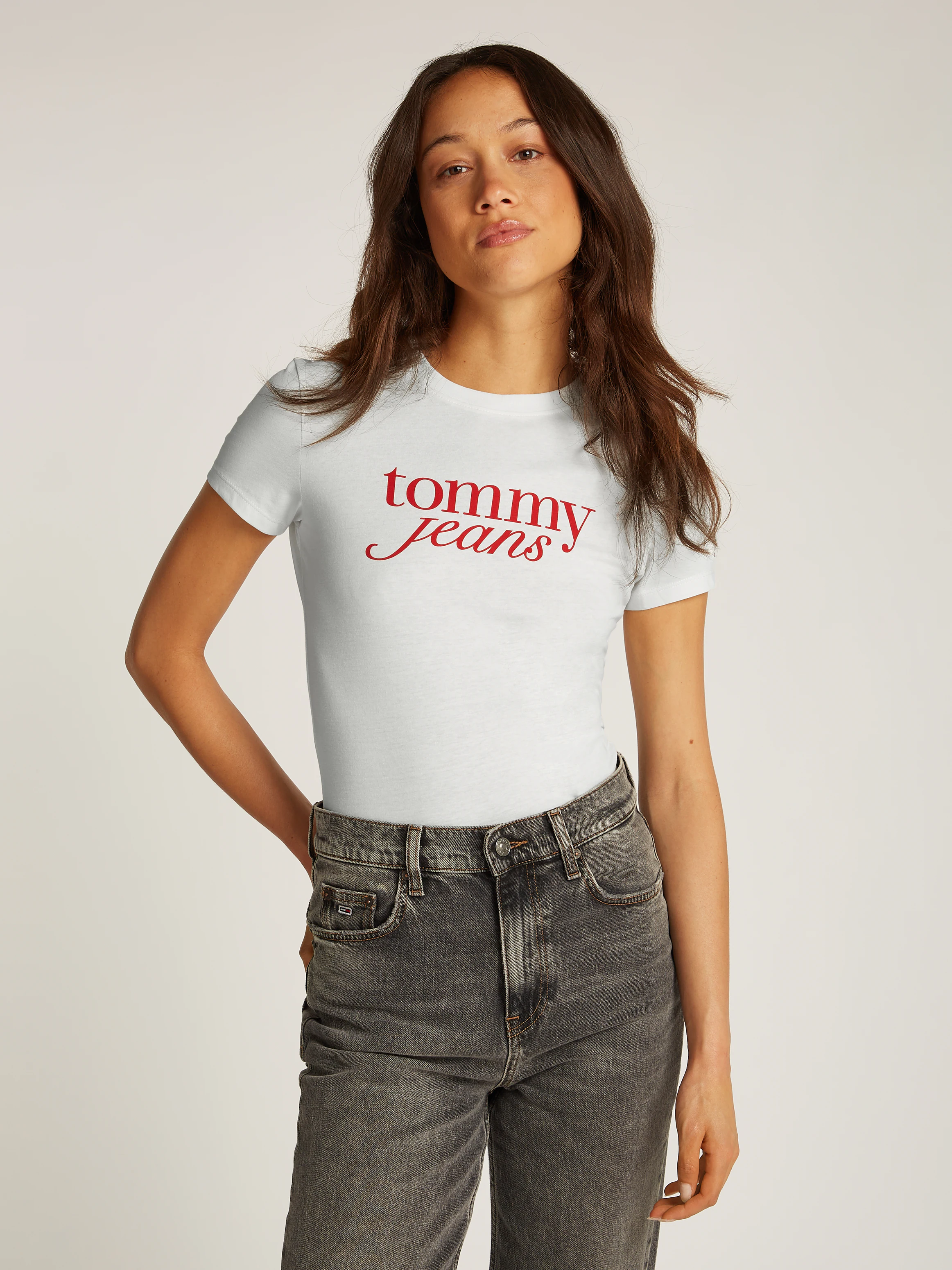 Tommy Jeans Curve Rundhalsshirt "Shirt TJW SLIM ESSENTIAL", in Großen Größe günstig online kaufen