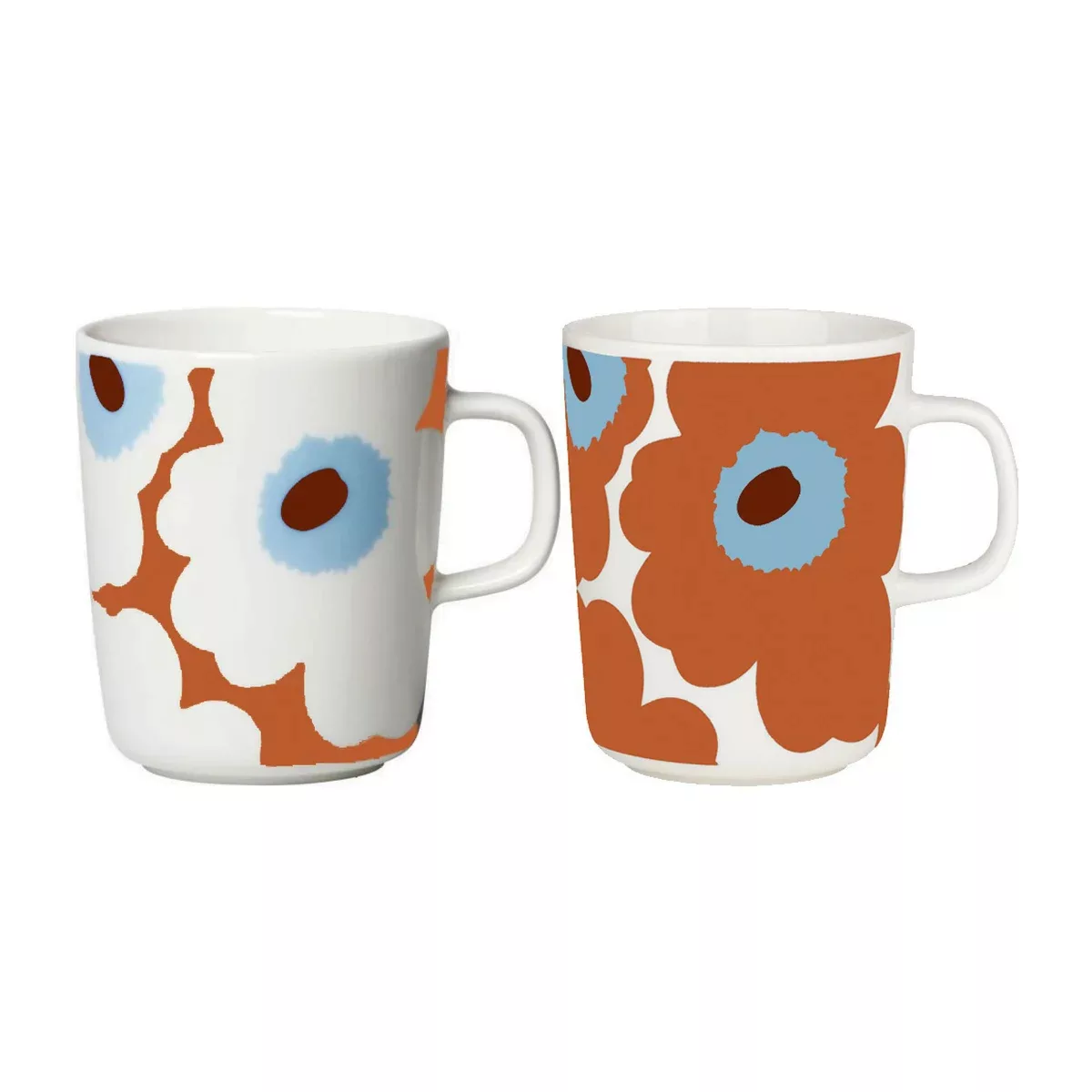 Unikko Tasse 2,5dl 2er Pack White-tomato red-sky blue günstig online kaufen