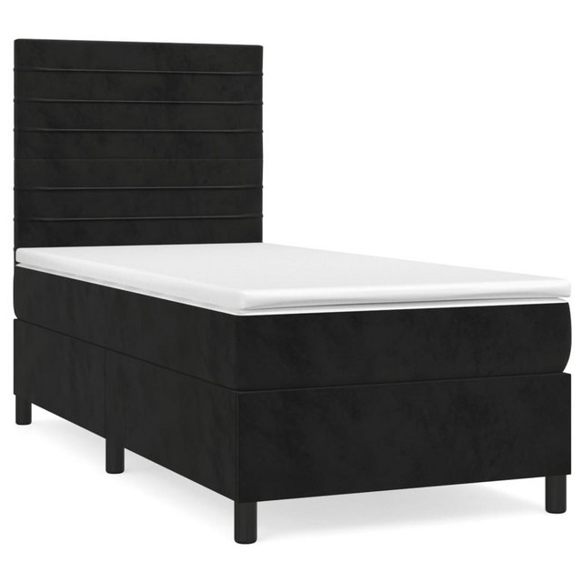 vidaXL Boxspringbett mit Matratze Schwarz 100x200 cm Samt1349903 günstig online kaufen