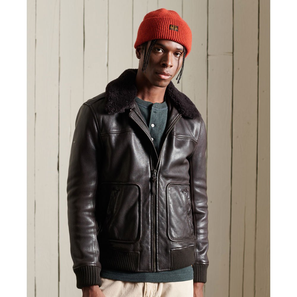 Superdry Aviator Bomber Jacke XL Chocolate Brown günstig online kaufen