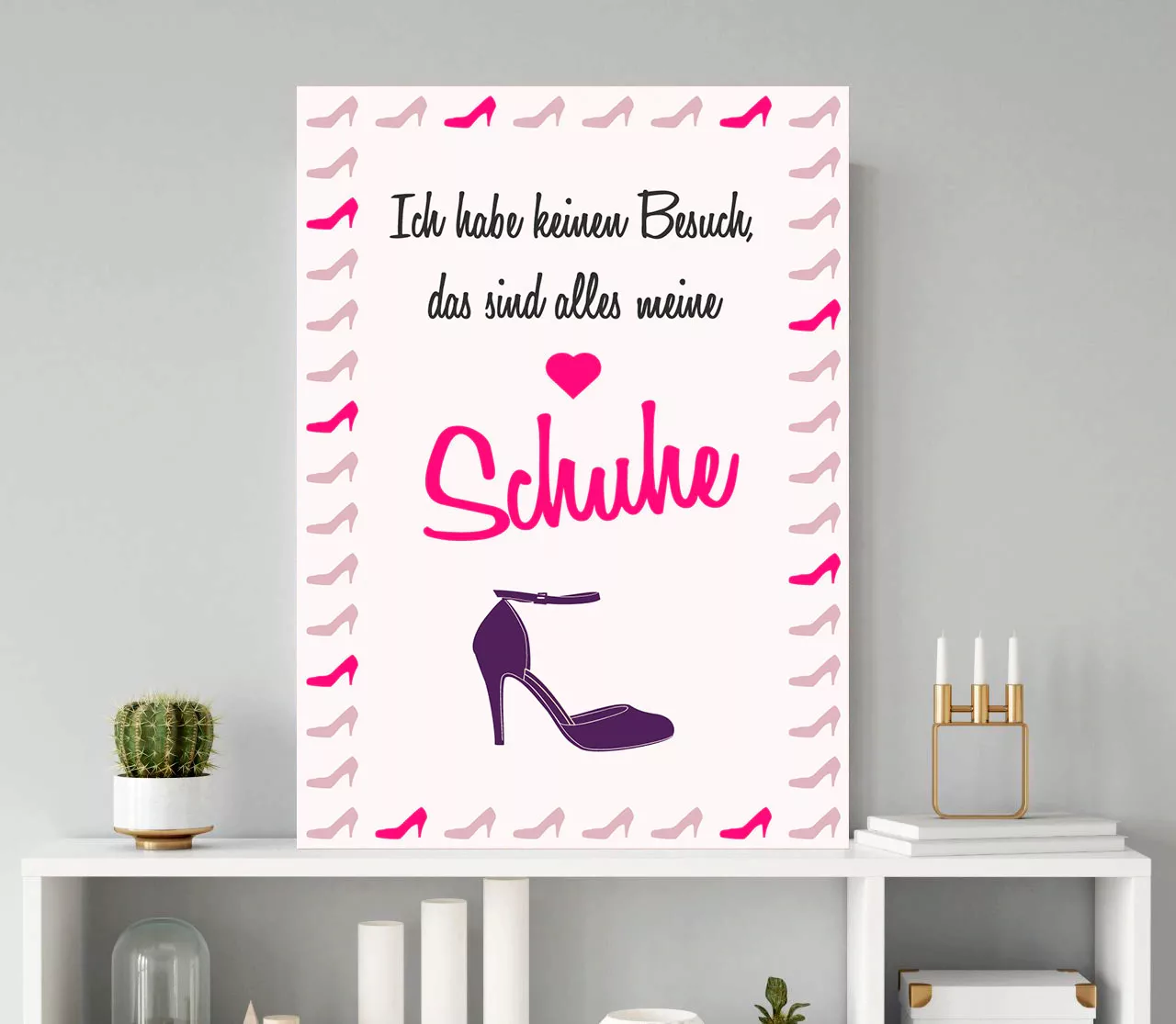 queence Metallbild "Schuhe", Schriftzüge, (1 St.), Stahlschilder günstig online kaufen