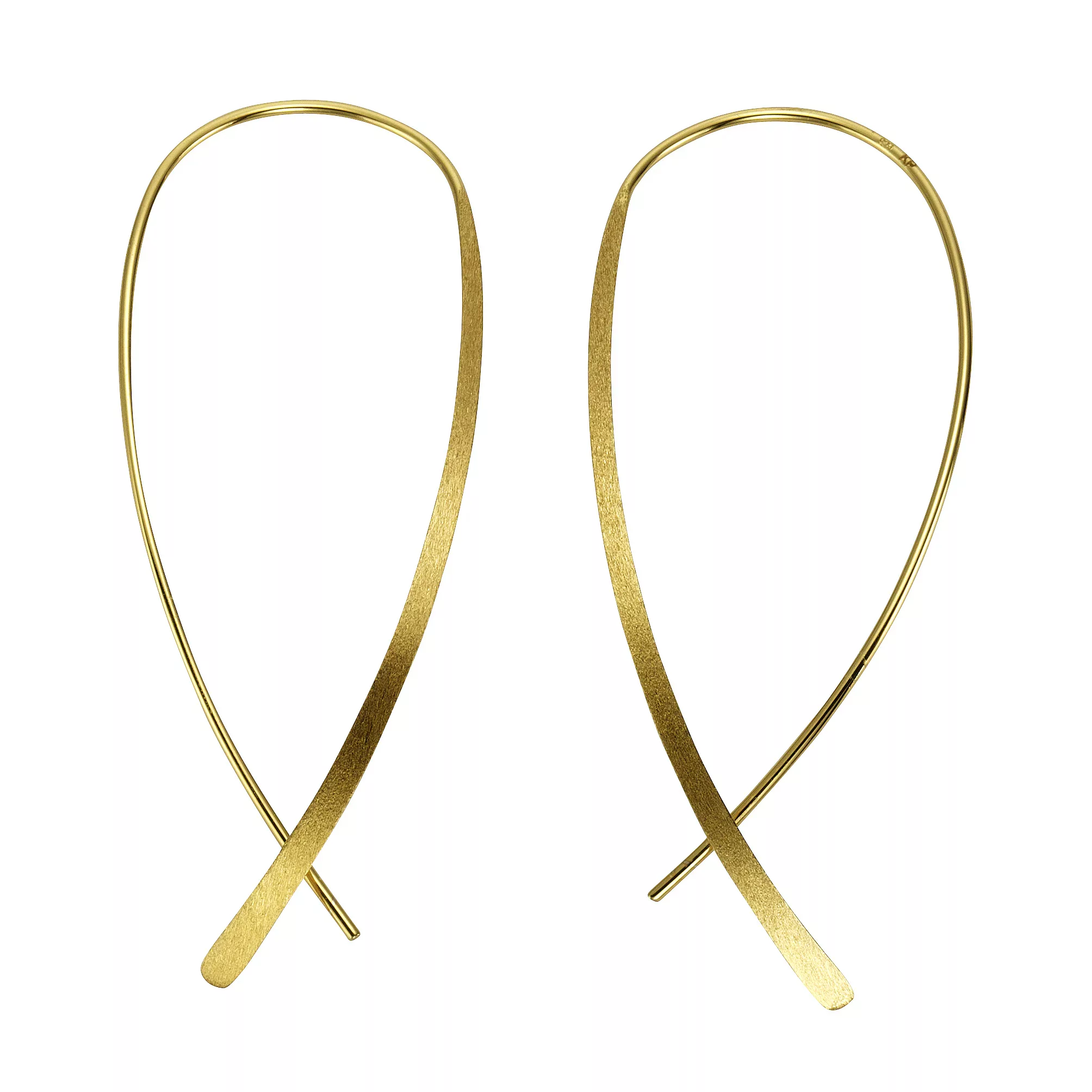 CELESTA Paar Ohrhänger "925 Sterling Silber gelbvergoldet eismatt" günstig online kaufen