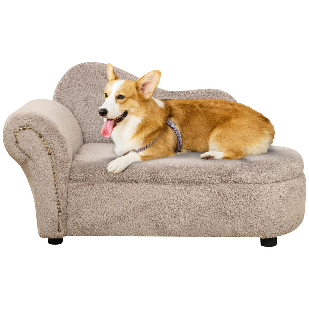 PawHut Haustiersofa  Hundebett mit verstecktem Stauraum & robustem Bezug, B günstig online kaufen