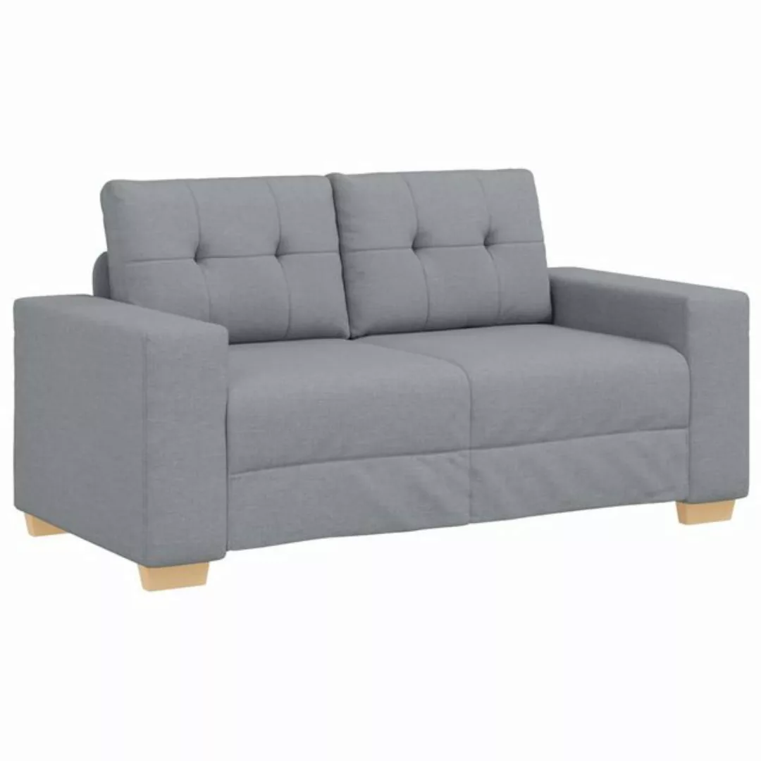 vidaXL Sofa Zweisitzer-Sofa Hellgrau 120 cm Stoff günstig online kaufen