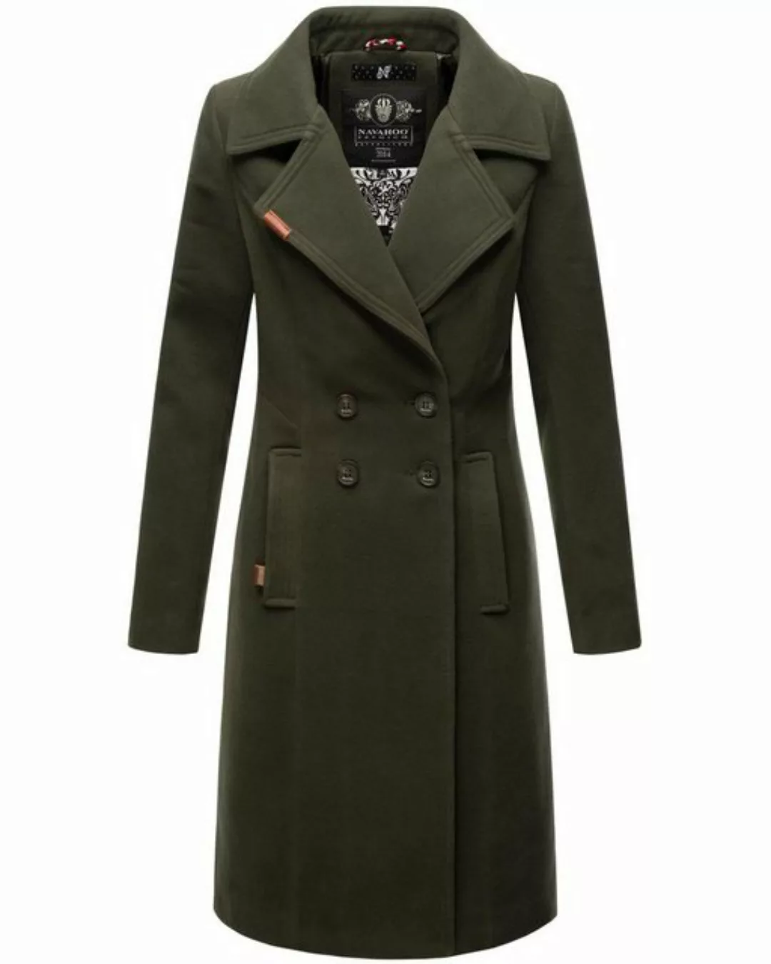 Navahoo Wintermantel "Wooly", edler Damen Trenchcoat in Wollmantel-Optik günstig online kaufen