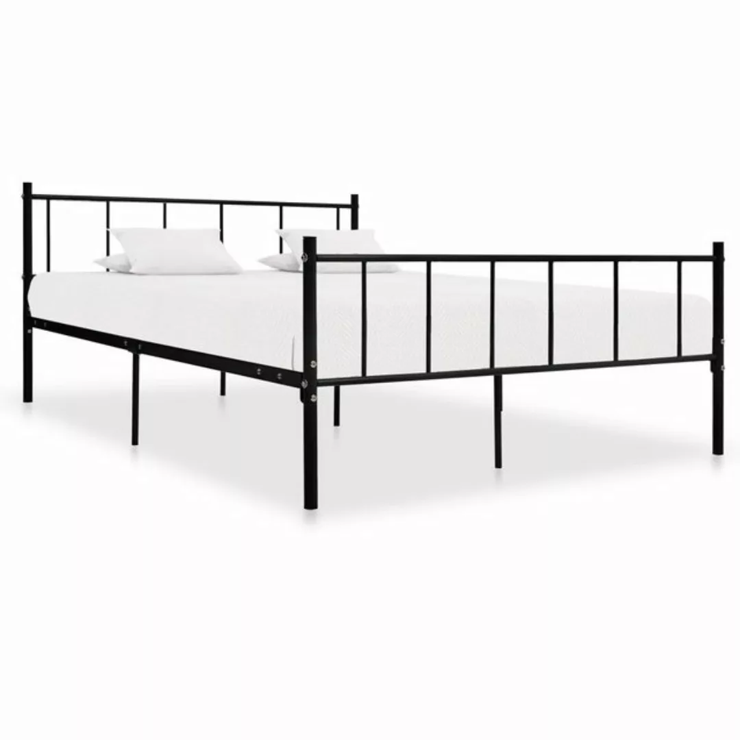 furnicato Bett Bettgestell Schwarz Metall 180×200 cm günstig online kaufen