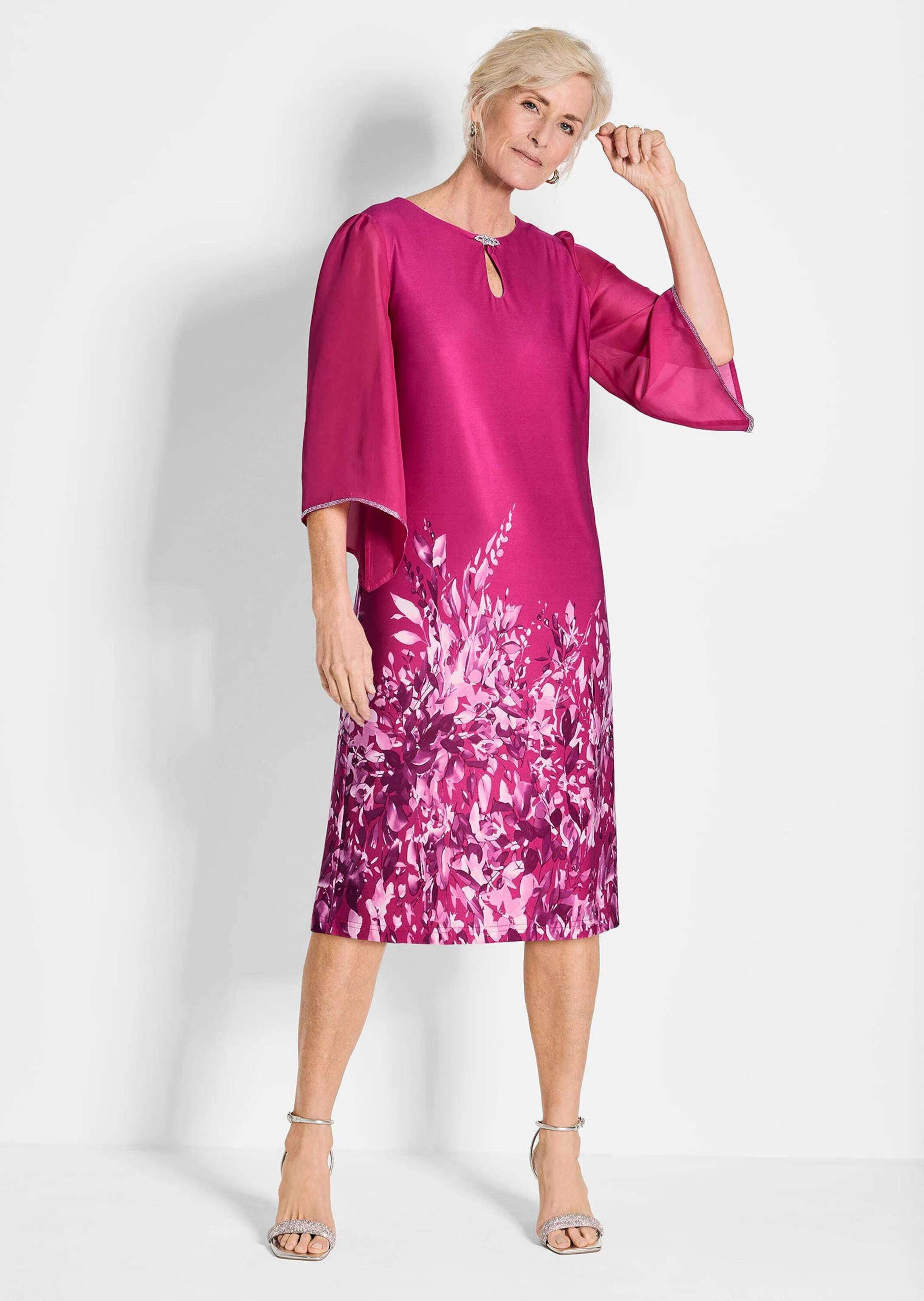 GOLDNER Sommerkleid Pinkes elegantes Kleid mit günstig online kaufen