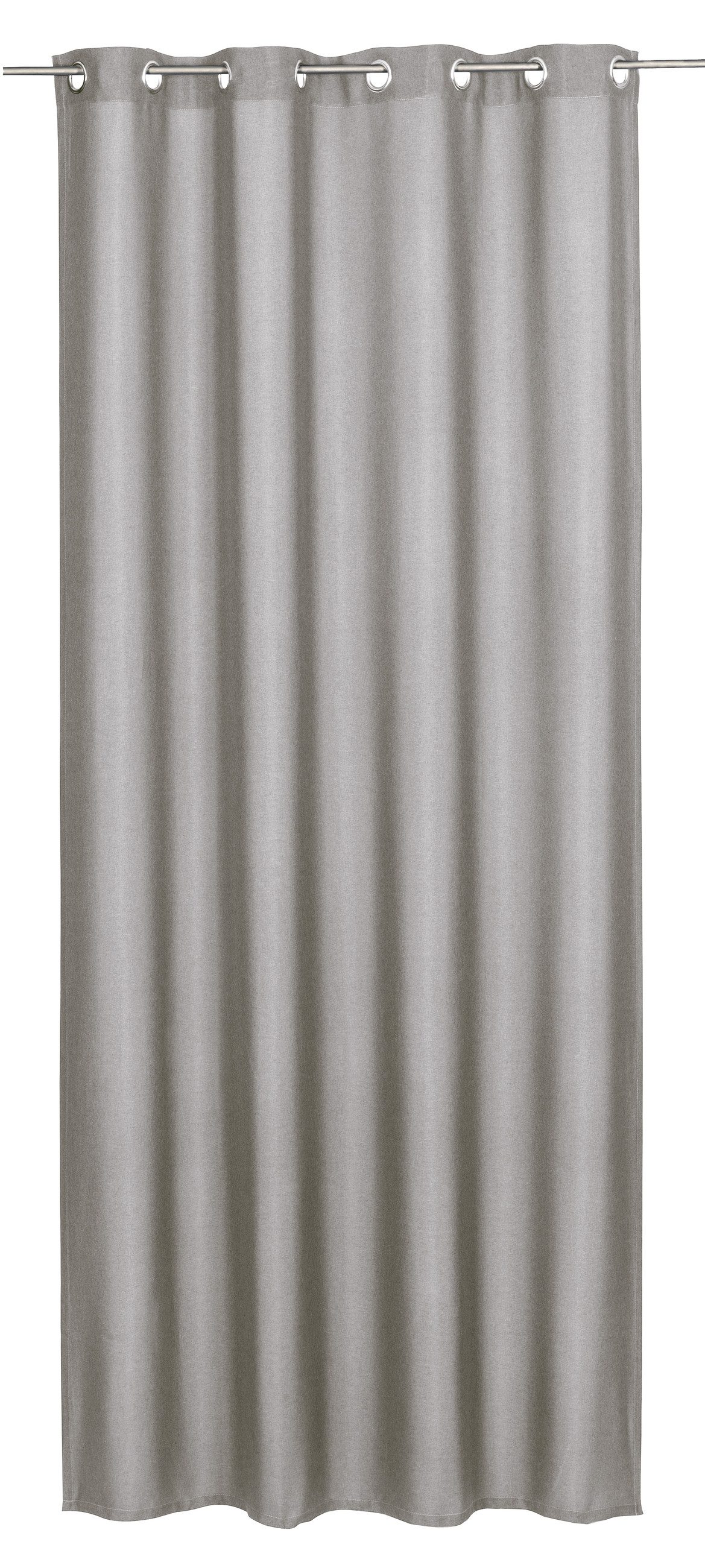ELBERSDRUCKE Vorhang Ösenschal Lino dunkelbeige 255x140 günstig online kaufen