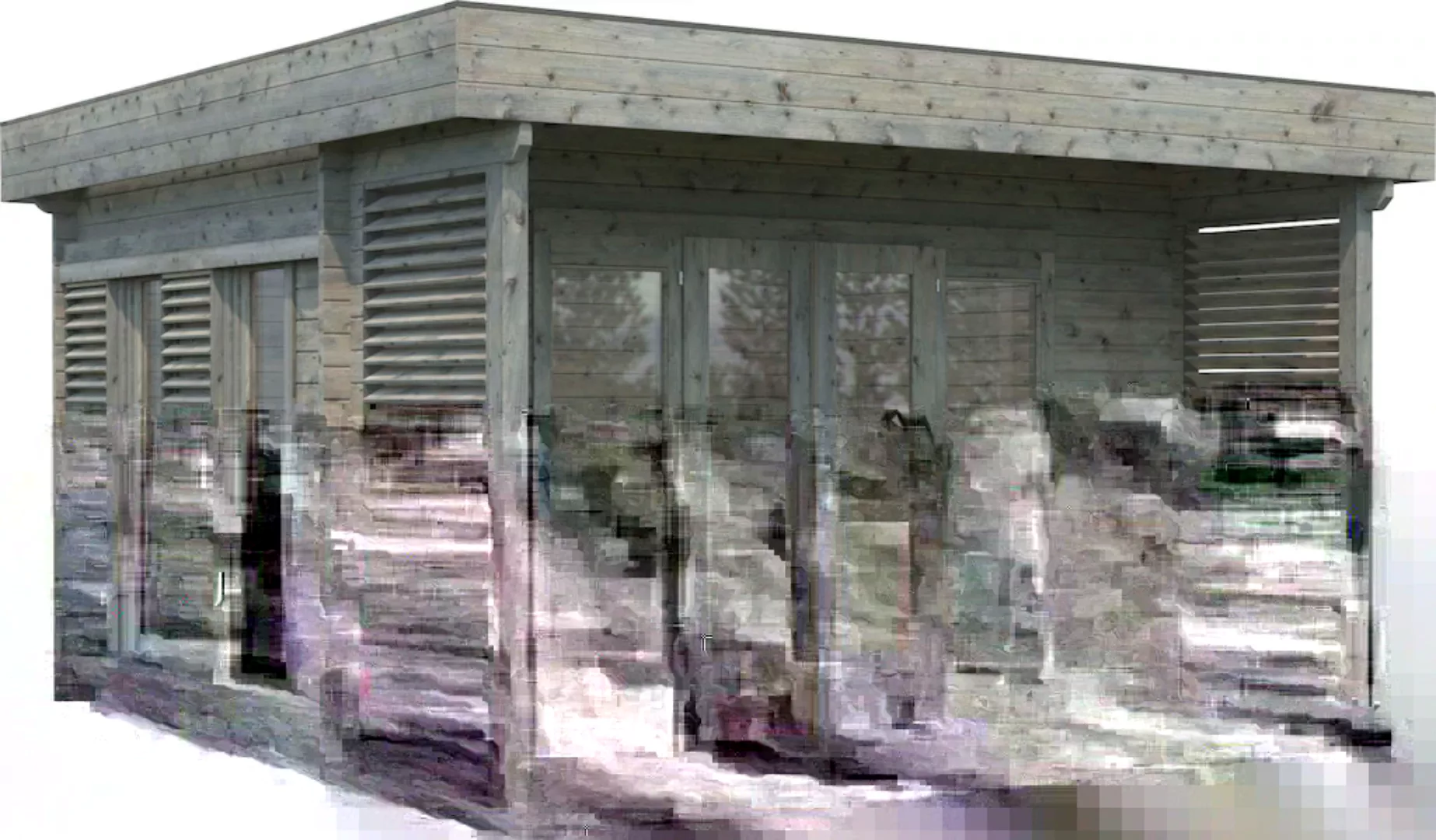 Palmako Gartenhaus "Caroline", (Set), 10,2 m², mit Anbaudach und Fußboden i günstig online kaufen
