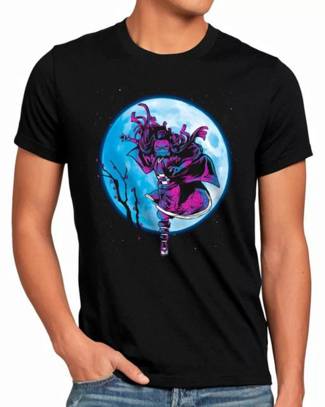 style3 T-Shirt Nezuko Moonshine demon slayer anime japan manga günstig online kaufen