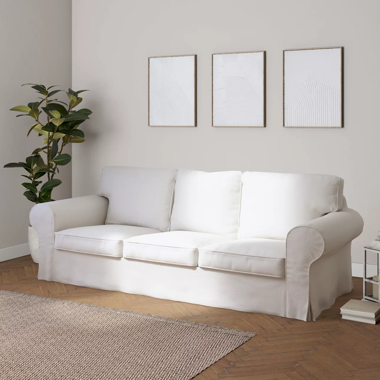 Bezug für Ektorp 3-Sitzer Sofa nicht ausklappbar, weiß, Sofabezug für Ektor günstig online kaufen