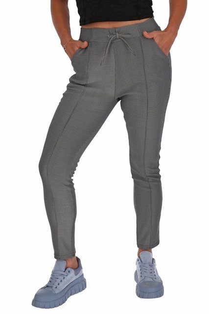 cofi1453 Stoffhose Damen Hose Stoffhose Leggings Kariert Damenhose Business günstig online kaufen