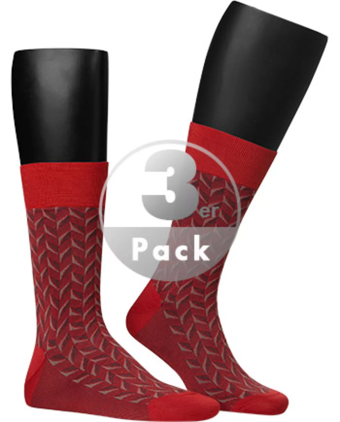 FALKE Capital Rhythm Herren Socken, 43-44, Rot, Jacquard, Baumwolle, 12460- günstig online kaufen