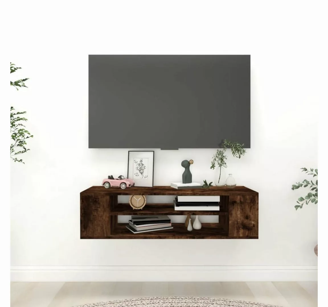 furnicato TV-Schrank TV-Wandschrank Räuchereiche 100x30x26,5 cm Holzwerksto günstig online kaufen