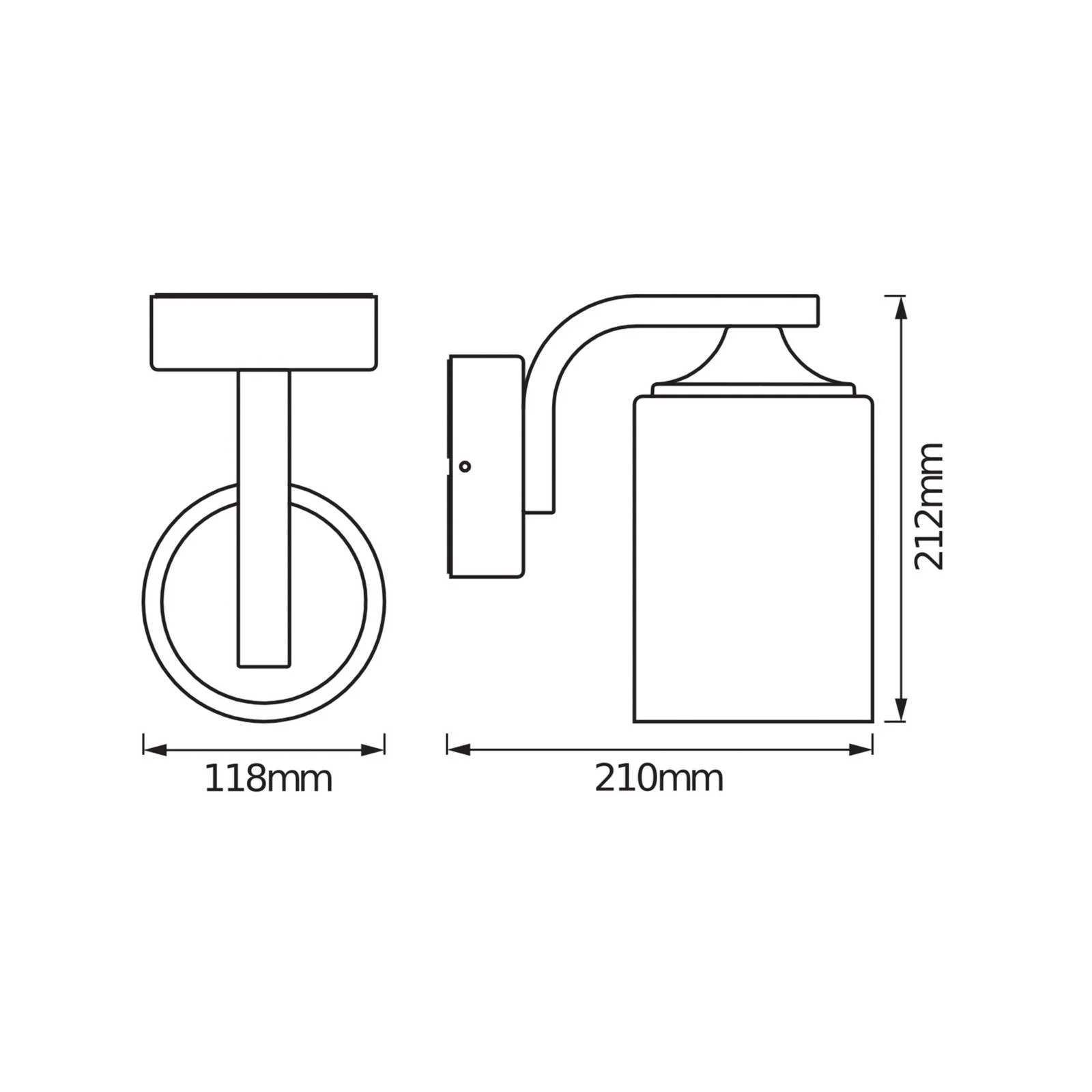OSRAM Außenwandlampe ENDURA CLASSIC LANTERN CYLINDER schwarz günstig online kaufen