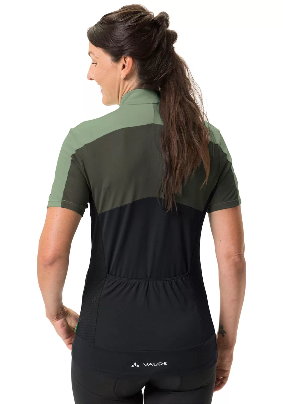 VAUDE Radtrikot "WOMENS MATERA FZ TRICOT", Colorblocking günstig online kaufen