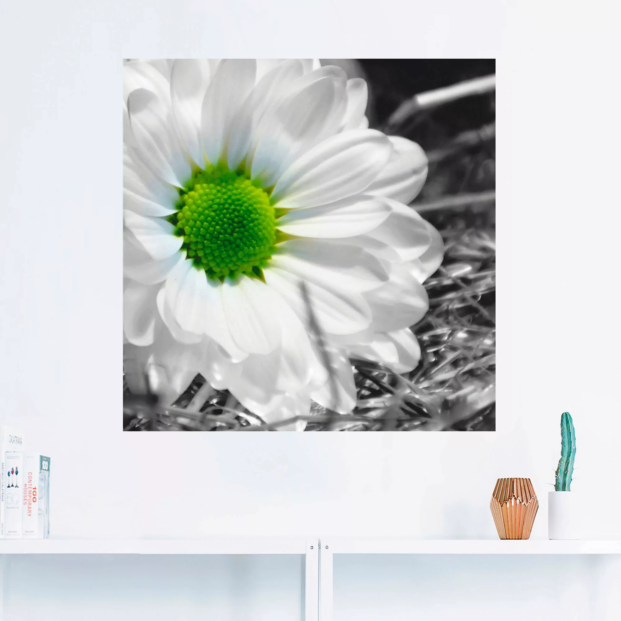 Artland Wandbild "Weiße Blume", Blumen, (1 St.), als Leinwandbild, Wandaufk günstig online kaufen