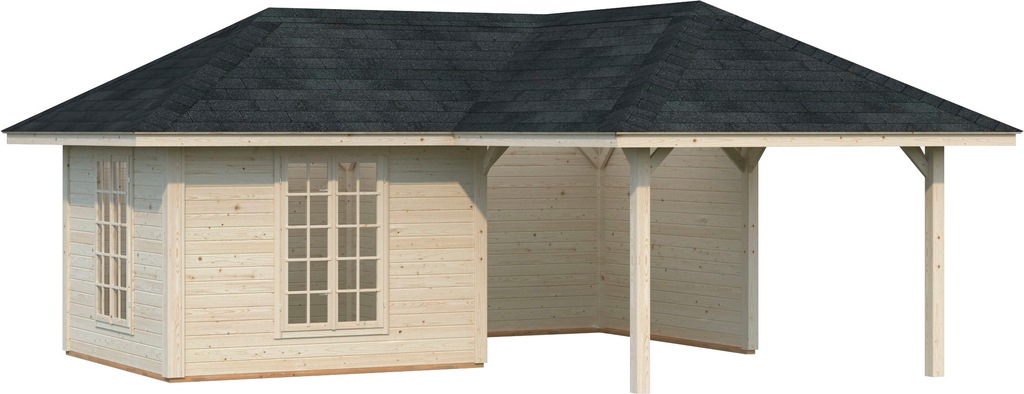 Palmako Holzpavillon "Bianca 24,9 m² Set 5", BxTxH: 588x588x323 cm günstig online kaufen