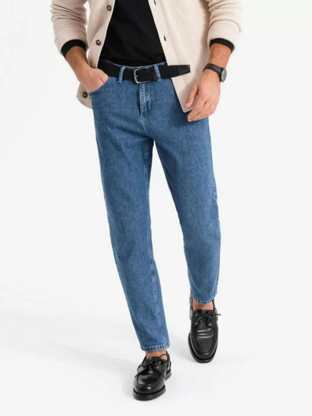 OMBRE Comfort-fit-Jeans Marmorierte Denim-Hose für Männer CARROT FIT günstig online kaufen