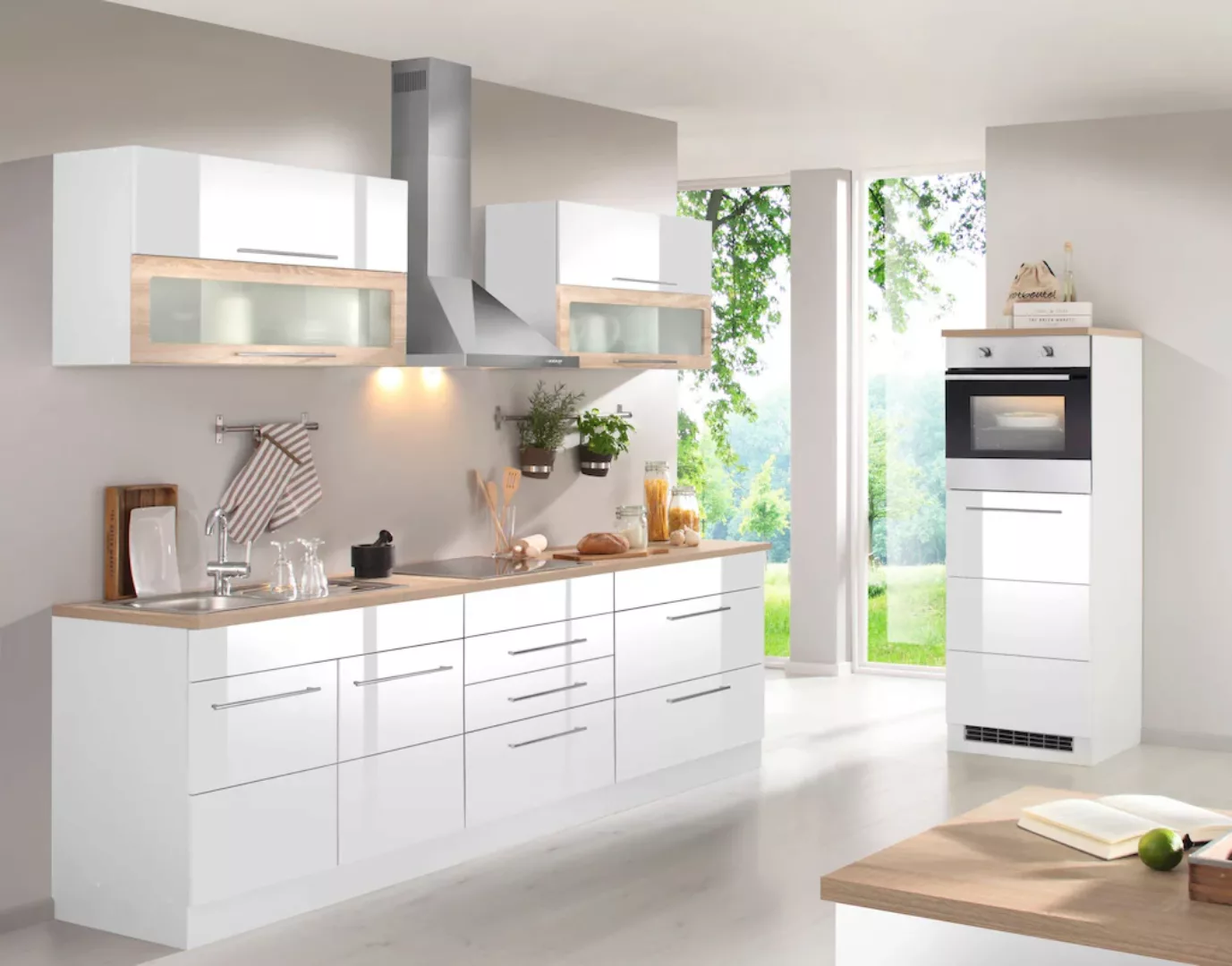 KOCHSTATION Küchenzeile "KS-Wien", Breite 340 cm, wahlweise mit E-Geräten u günstig online kaufen