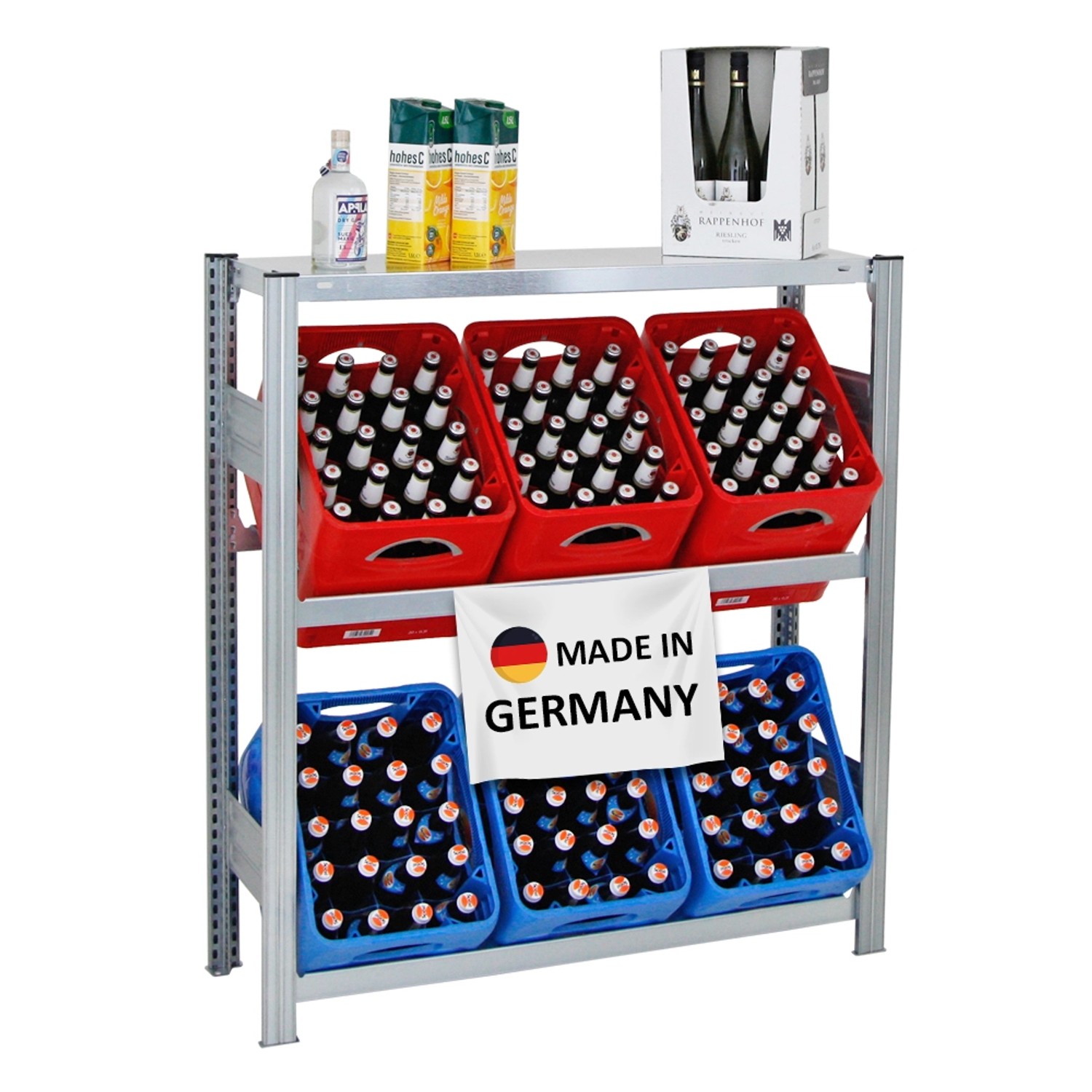 PROREGAL Getränkekistenregal Getränkeregal Chiemsee Made in Germany HxBxT 1 günstig online kaufen