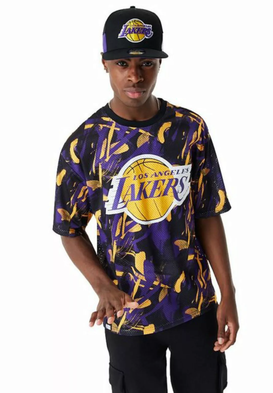 New Era T-Shirt New Era Herren T-Shirt NBA AOP MESH OS LA LAKERS TEE Mehrfa günstig online kaufen
