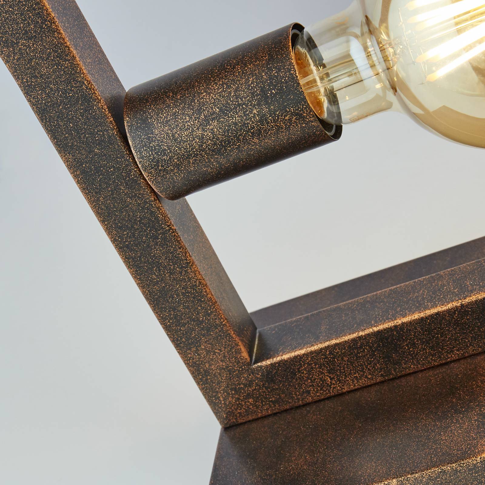 Tischlampe Rustic in Rostbraun günstig online kaufen