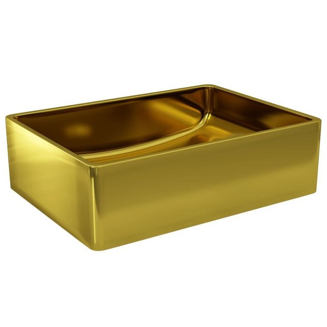 vidaXL Waschbeckenschrank Waschbecken 41 x 30 x 12 cm Keramik Golden günstig online kaufen