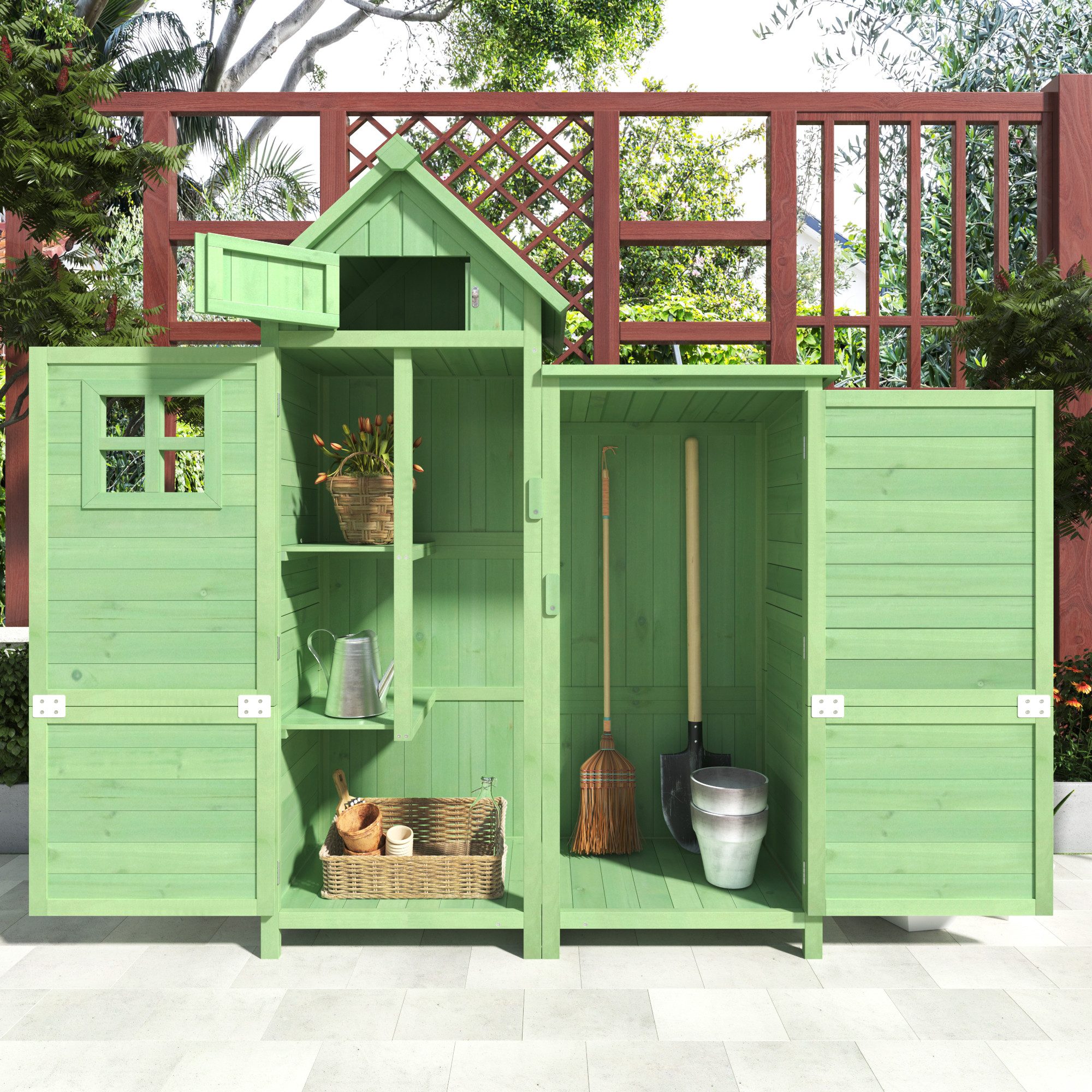 Ulife Geräteschrank Gerätehaus Gartenschrank Geräteschuppen Outdoor-Schrank günstig online kaufen