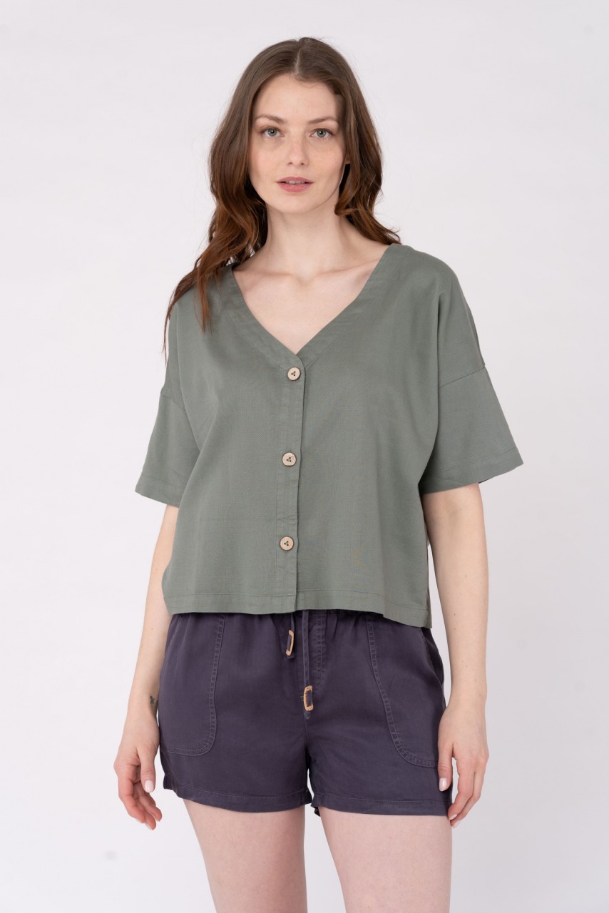 Market Shirt aus Bio Baumwolle & Hanf günstig online kaufen