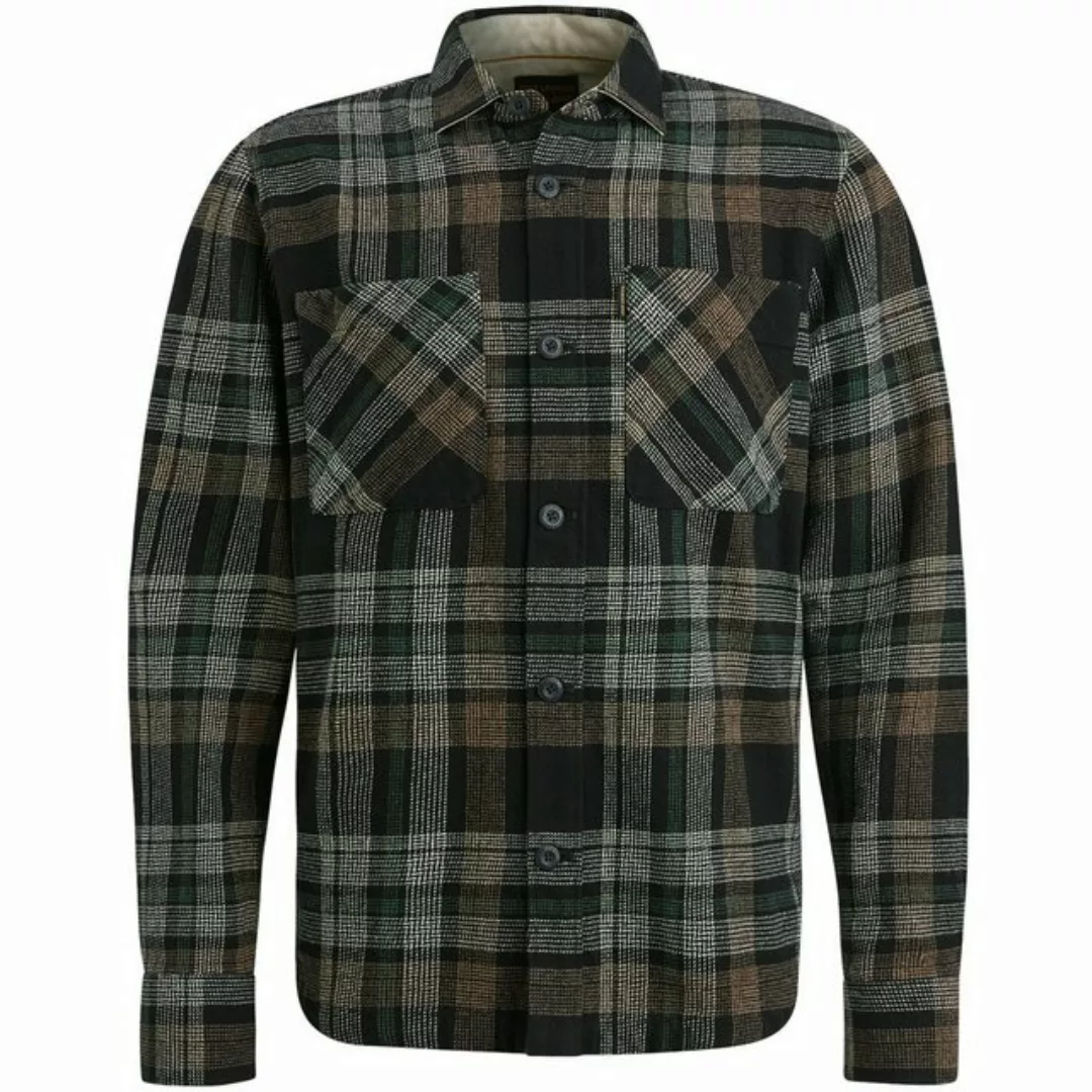 PME Legend Overshirt Kariert Schwarz Grau - Größe 3XL günstig online kaufen