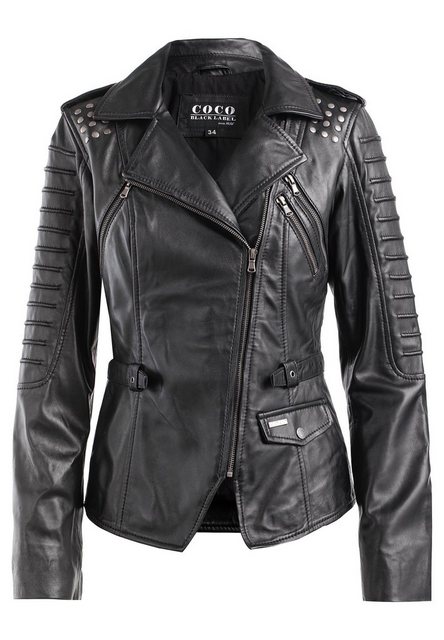 CBL Lederjacke Lederjacke mit Nieten Dekor im Biker Style günstig online kaufen