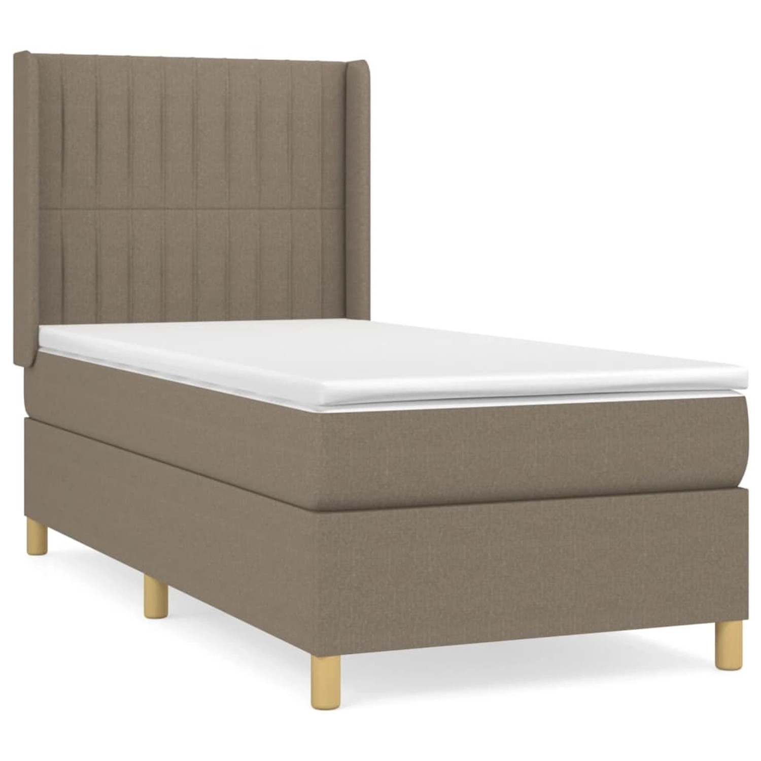 vidaXL Boxspringbett mit Matratze Taupe 80x200 cm Stoff1380055 günstig online kaufen