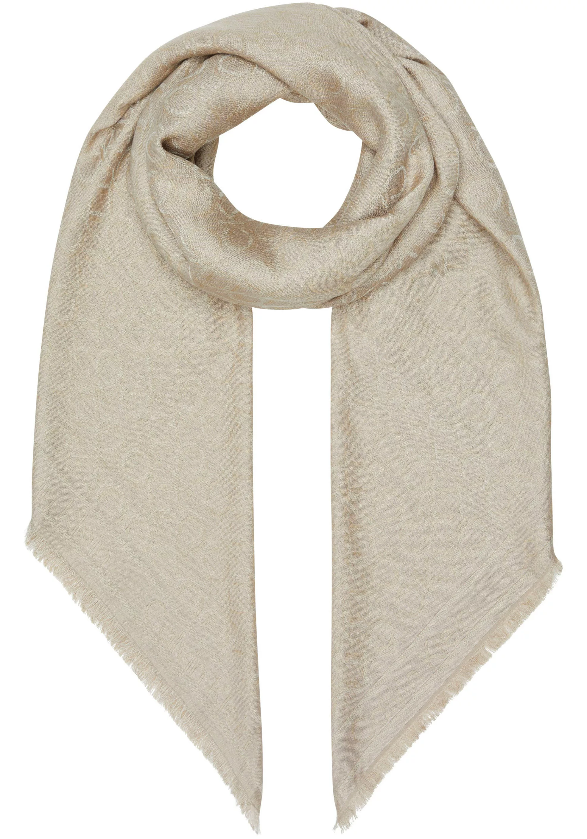 Calvin Klein Schal "MONOGRAM JACQUARD SCARF 130X130" günstig online kaufen