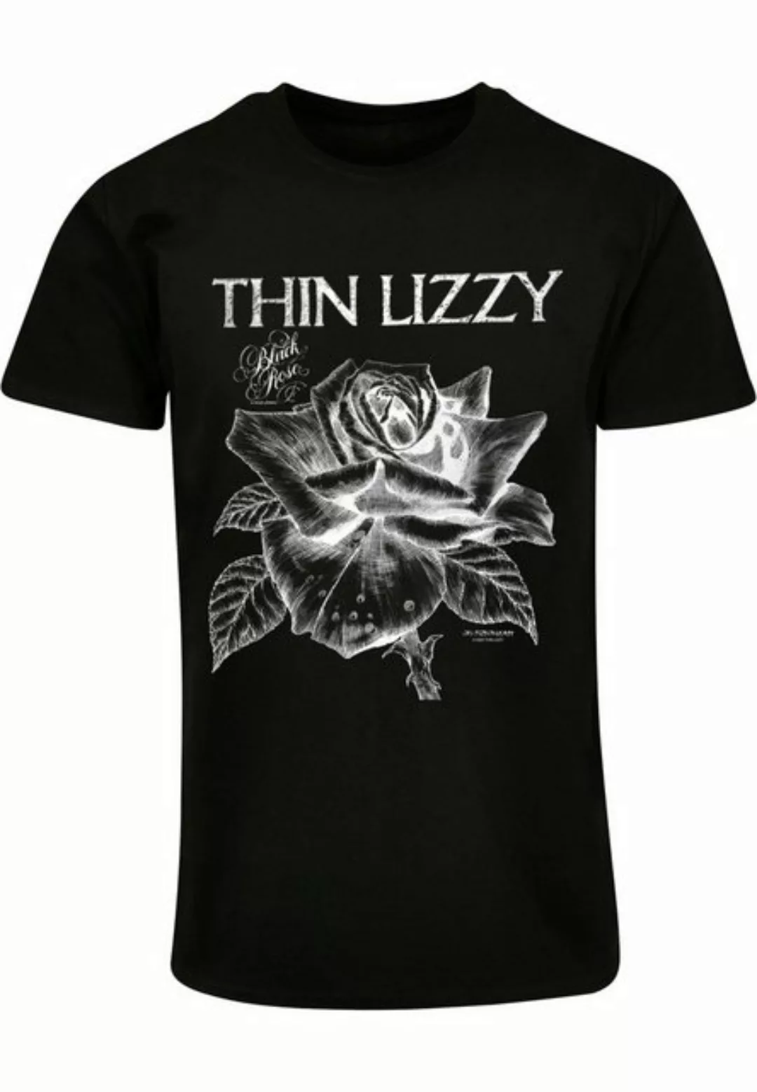 Merchcode T-Shirt Merchcode Herren Thin Lizzy - TL Blackrose Basic T-Shirt günstig online kaufen