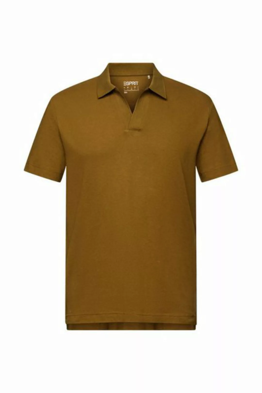 Esprit Poloshirt Poloshirt aus Baumwolle-Leinen-Mix günstig online kaufen