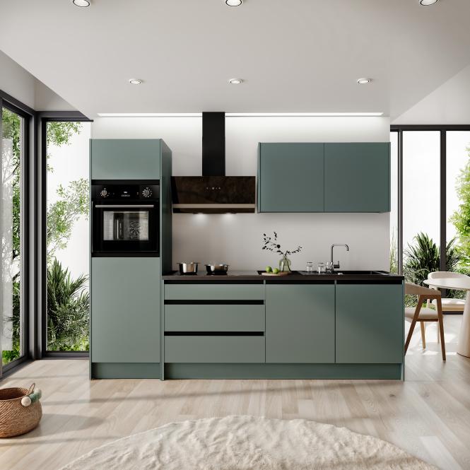 Küchenblock 273 cm inkl. Elektro-Set inkl. Granitspüle Troja von Bega Korpu günstig online kaufen